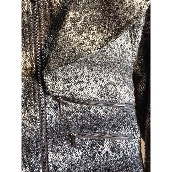Karl Lagerfeld for Impulse Wool Blend Tweed Moto style Jacket Size small - Picture 2 of 10